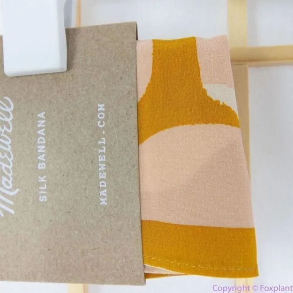 NEW Madewell silk bandana‎ scarf, Amber Gold
